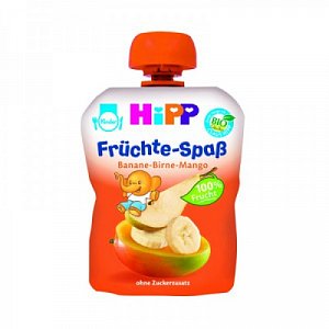 Hipp Пюре Банан/груша/манго с 6 мес. 90 г