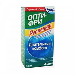 Опти-Фри Реплениш раствор для контактных линз 90 мл+ контейнер для линз