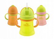 Мир детства Поильник с трубочкой и ручками 17032 полипропилен 180 мл