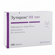 Эутирокс таблетки 88 мкг 100 шт. Эутирокс таблетки 88 мкг 100 шт.