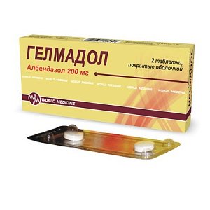 Гелмодол-ВМ таблетки покрытые пленочной оболочкой 200 мг 2 шт.