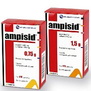 Амписид порошок для приготовления раствора для внутривенного и внутримышечного введения 1000 мг+500 мг флакон 1 шт. + растворитель лидокаин