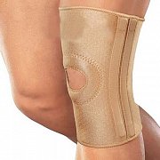 Orlett Бандаж на колено эластичный L с отверстием и спиральными ребрами RKN-103(M)