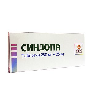 Синдопа таблетки 250 мг+ 25 мг 50 шт.
