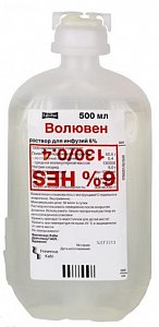 Волювен раствор для инфузий 6% флакон 500 мл 10 шт. Fresenius Kabi [Фрезениус Каби]