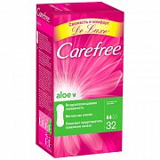 Carefree Прокладки ежедневные воздухопроницаемые Алоэ 32 шт. Carefree Прокладки ежедневные воздухопроницаемые Алоэ 32 шт.