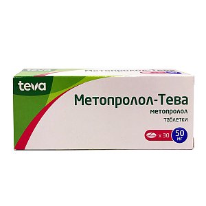 Метопролол-Тева таблетки 50 мг 30 шт.