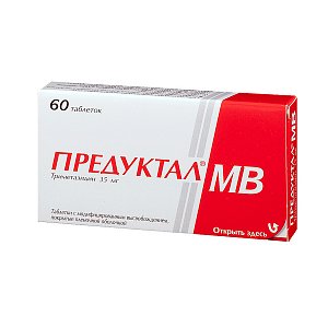 Предуктал МВ таблетки с модифицированным высвобождением покрытые пленочной оболочкой 35 мг 60 шт.