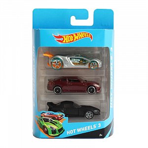 Hot Wheels 5904К Набор Подарочный 3 Машинки (Черный, Белый, Красный)