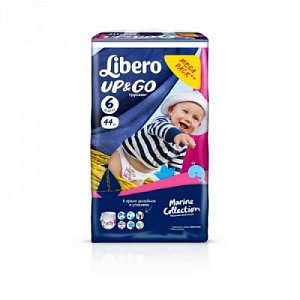 Libero Подгузники-трусики Up&Go Marine Collection 13-20 кг 44 шт.