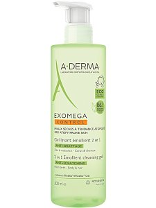 A-Derma Exomega Control Гель очищающий 2в1 500 мл