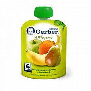 Gerber Пюре 4 фрукта с 6 мес. 90 г