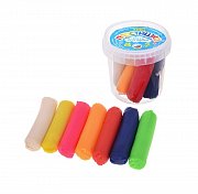 Пластишка Lori Тесто для лепки №1, 7 цветов: розовый,оранжевый, красный, синий, желтый, белый и зеленый
