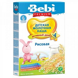 Bebi Premium Каша молочная Рисовая с 4 мес. 250 г