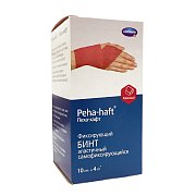 Peha-haft Бинт когезивный 4 м x 10 см Красный самофиксирующийся без латекса