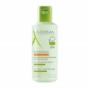 A-Derma Exomega Control Гель смягчающий очищающий 2в1 200 мл