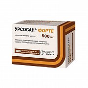 Урсосан Форте таблетки покрытые пленочной оболочкой 500 мг 100 шт. Урсосан Форте таблетки покрытые пленочной оболочкой 500 мг 100 шт.