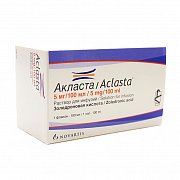 Акласта раствор для инфузий 5 мг 100 мл флакон 1 шт. Акласта раствор для инфузий 5 мг 100 мл флакон 1 шт.