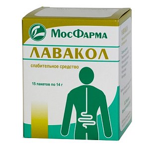 Лавакол порошок для приготовления раствора для приема внутрь 14 г пакетики 15 шт.