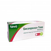 Бисопролол-Тева таблетки покрытые пленочной оболочкой 10 мг 50 шт. Бисопролол-Тева