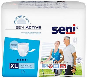 Seni Active Подгузники-трусики для взрослых р.ExtraLarge 10 шт. (120-160см)