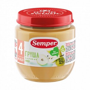 Semper Пюре Груша с 4 мес. 125 г