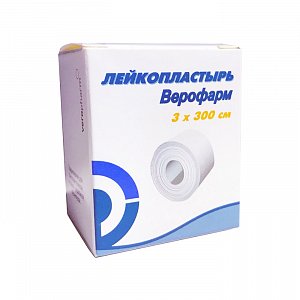 Лейкопластырь 3 см х 300 см Верофарм