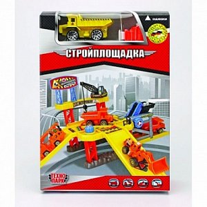 Технопарк Строительная площадка с машиной и пусковой установкой 28517