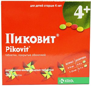 Пиковит 4+ таблетки покрытые облочкой 30 шт.