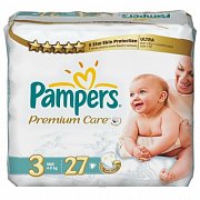 Pampers Подгузники Premium 4-9 кг Midi 27 шт.