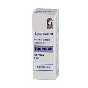 Нормакс капли глазные и ушные 0,3% флакон-капельница 5 мл Нормакс капли глазные и ушные 0,3% флакон-капельница 5 мл