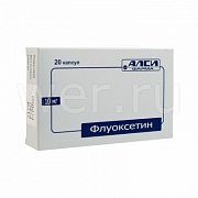 Флуоксетин капсулы 10 мг 20 шт. Флуоксетин капсулы 10 мг 20 шт.