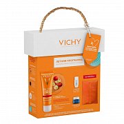 Vichy Capital Ideal Soleil Набор Летняя программа антивозрастного ухода 3 средства+косметичка