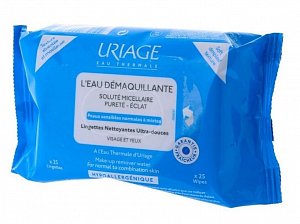 Uriage Салфетки Очищающие для нормальной и смешаной кожи 25 шт.