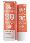 Либридерм Bronzeada Бальзам для губ с пантенолом SPF30 4 г