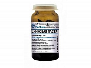 Цинковая паста для наружного применения  25% банка 25 г