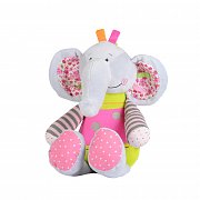 BabyOno Игрушка мягкая с погремушкой велюровая Слоненок 0м+