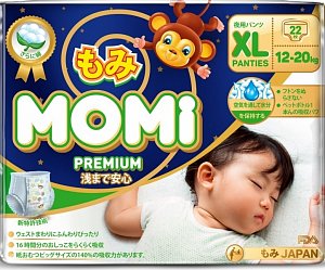 Momi Premium Night Подгузники-трусики XL 12-20 кг 22 шт.