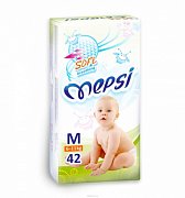 Mepsi Подгузники с рельефным слоем 6-11 кг 42 шт.