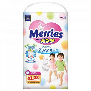 Merries Подгузники-трусики р.XL12-22 кг 38 шт.