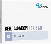 Венлафаксин таблетки 37,5 мг 30 шт. Озон Венлафаксин таблетки 37,5 мг 30 шт. Озон