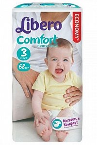 Libero Подгузники Comfort мега Midi 4-9 кг 68 шт.