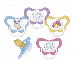 Курносики Пустышка латексная классическая Мои любимые птички 0+