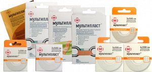 Лейкопластырь 4 см х 500 см Мультипласт