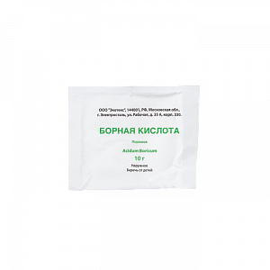 Борная кислота порошок для косметических средств 10 г Экотекс