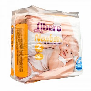 Libero Подгузники NewBorn Mini 3-6 кг 26 шт.