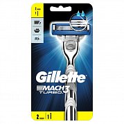 Gillette Mach3 Turbo Бритва мужская с 2 сменными кассетами