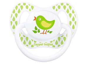 Canpol Babies Пустышка латексная 6-18 мес. Птичка 23/467