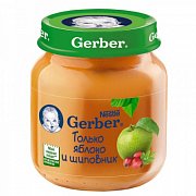 Gerber Пюре Яблоко и шиповник с 5 мес. 130 г