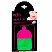 Adiri Прорезыватель для зубов Bottle Teething Ring magenta-green
